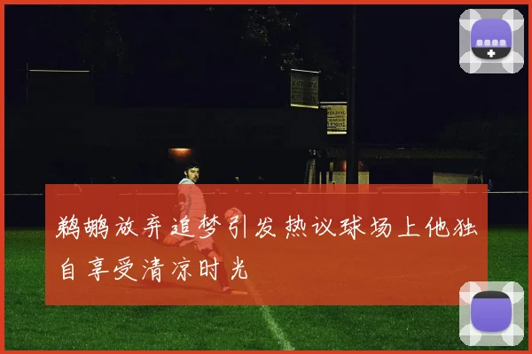 鹈鹕放弃追梦引发热议球场上他独自享受清凉时光
